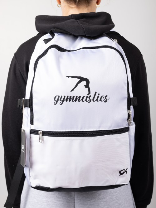 Gymnast hvítur bakpoki